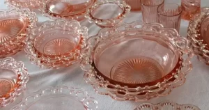 Pink Depression glass